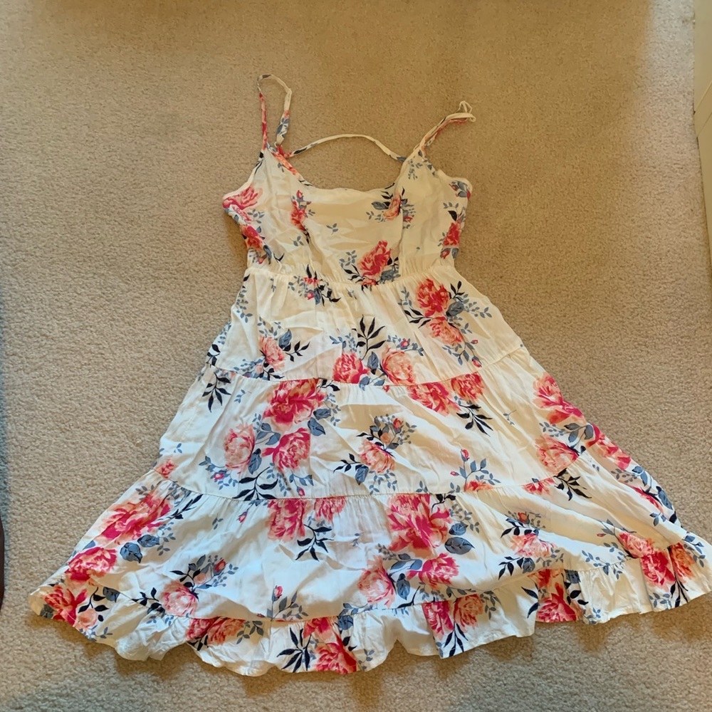 White floral summer dress